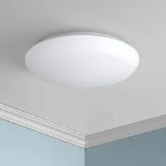 Levine Shallow Flushmount 11 "Wide White LED سقف چراغ - # 1C030 | لامپ به علاوه
