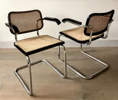 ست کمیاب از 2 صندلی مارسل برور B64 توسط Gavina ، ایتالیا 1962 |  # 133717