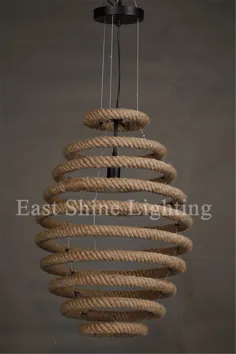 199.0US $ | Loft Vintage Rope Pendant Lights Industrial Luster Round Pendant Lamp Bar Cafe Restaurant luminaires hanglamp | چراغ سبک | بازی چراغ - AliExpress