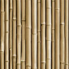 کاغذ دیواری پوست و استیک بامبو - نمونه بزرگ / سبز