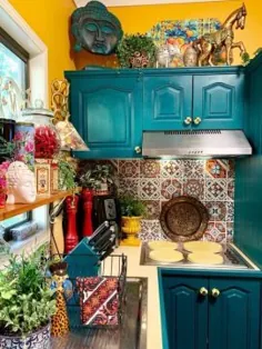93 ایده روشن و رنگارنگ برای طراحی آشپزخانه »مهندسی پایه
