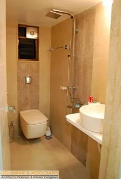 کاشی حمام ایده هایی برای حمام های کوچک در هند طراحی می کند