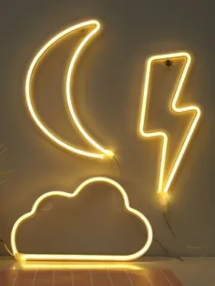 ال ای دی ابر ستاره ماه الگوی میز تزئینات خانگی آویز دیواری نئون بره عکس لوازم جانبی باتری USB چراغ شب