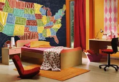 نقشه ایالات متحده آمریکا دیوار نقاشی دیواری
