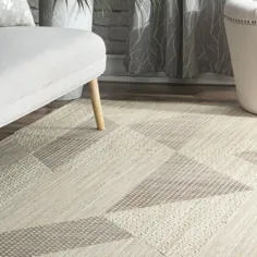 فرش عاج هندسی بافته شده کوبیست