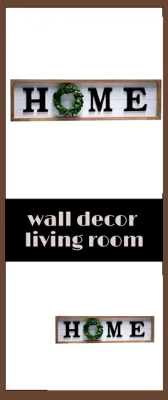 تابلوی بزرگ خانگی با تاج گل واقعی برای O | پلاک تابلو دیواری چوبی خانه دار | آویز دیوار گالری