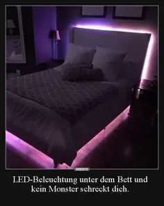 نور LED زیر تخت و هیچ هیولایی شما را نمی ترساند.