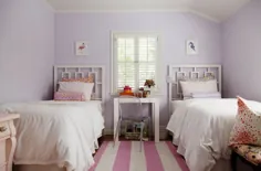یک اتاق خواب صورتی و بنفش برای لذت بردن از دو دختر