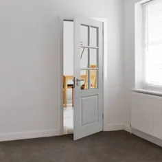 Glaseinsatz-Standardtür Faro aus Holz JB Kind Doors Türgröße: 198،1 سانتی متر H x 68،6 سانتی متر B x 3،5 سانتی متر T