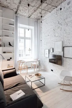 apartment آپارتمان هوایی اسکاندیناوی در لهستان (35 متر مربع) ◾ ◾ عکس ◾ ایده ها ◾ طراحی
