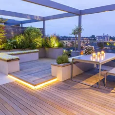 تراس سقف صندلی شیک در Pimlico Victoria SW1 Designs شامل می شود