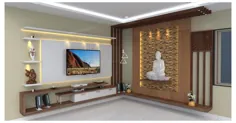 طراحی واحد مدرن تلویزیون داخلی اتاق نشیمن