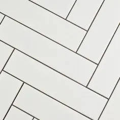 کاشی کف Merola Tile Metro Soho Matte White 1-3 / 4 in. x 7-3 / 4 in. Floreslain Floor and Wall Subway Tile (1 ft. / pack) -FMTSHMW - The Home Depot
