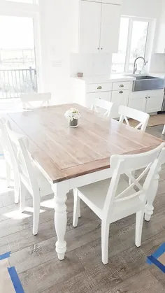 تغییر شکل میز ناهار خوری - دکور سفید