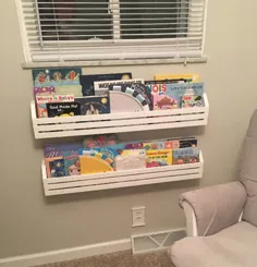 قفسه های کتاب کودک - مجموعه 3 تایی ، قفسه کتاب کودک ، قفسه آویز کتاب ، قفسه کتاب کودکستان ، اتاق کودک ، فضای ذخیره سازی اتاق ، قفسه دیواری