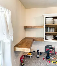 نحوه ساخت قفسه های آشپزخانه شناور DIY