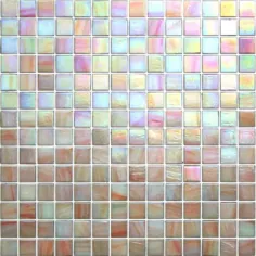 ورق کاشی موزاییک شیشه ای رنگین کمانی - مرجان مرحله ای مرکز