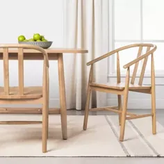 صندلی ناهار خوری چوبی مجسمه سازی شده - کوره و دست با مگنولیا