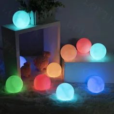 چراغ های استخر شناور LED 3 اینچی توپی چراغ شب بی سیم |  اتسی