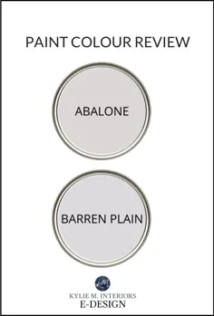 نقد و بررسی رنگ: Benjamin Moore Abalone & Barren Plain (2108-40 / 2111-60) - Kylie M Interiors