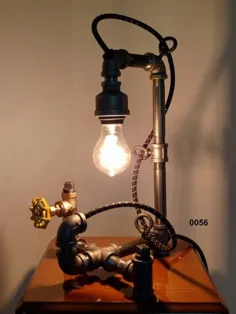 میز لامپ لوله ای لامپ صنعتی میز لامپ میز لامپ ادیسون |  اتسی