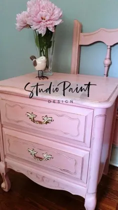 زیبا با رنگ "Margie" صورتی رنگ میز و تختخواب استانی فرانسه |  طراحی رنگ استودیو