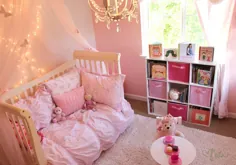 یک اتاق کودک نو پا شیک مناسب برای یک شاهزاده خانم کوچک شیرین