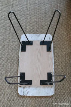 نحوه ساخت میز کناری مرمر با پایه های سنجاق مو |  The DIY Playbook