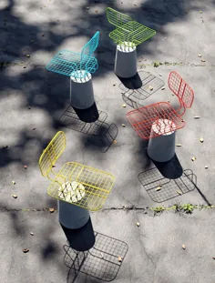 صندلی های MESH طراحی مبلمان رنگارنگ و وحشیانه را ترکیب می کنند