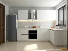 آشپزخانه کوچک ورقه ورقه ای سفید رنگ OP19-HPL05