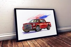 فورد f150 قابل چاپ Wall Art Ford Garage Art Truck |  اتسی
