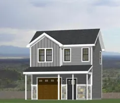 12x16 Tiny House - 351 فوت مربع - PDF طبقه طرح - مدل 4 • 29.99 دلار