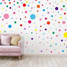 تابلوچسبهای دیواری تابلوچسبهای دیواری Polka Dots برای اتاق نشیمن اتاق خواب ، کلاس ، دکور اتاق بازی