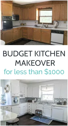 روشن سفید آشپزخانه با بودجه