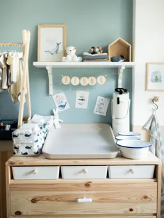 DIY Wickelkommode für das Babyzimmer mit IKEA Ivar - اسکناس و توت
