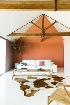 یک اتاق نشیمن سوخته نارنجی ایجاد کنید - ایده ها