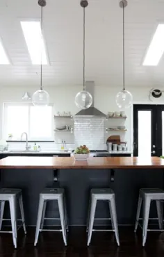 آویزهای سقفی طاقدار روشنایی جزیره آشپزخانه 36+ ایده