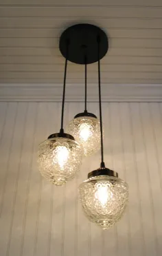 Island Falls II.  آویز روشنایی CHANDELIER Light Trio - شیشه سقف شستشوی حمام آشپزخانه لوازم آشپزخانه چراغ 3 نور چراغ محصولات