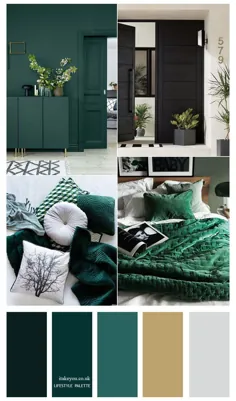 اتاق نشیمن سبز زمردی و خاکستری