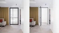 خانه مسکونی مدرن با درب های محوری