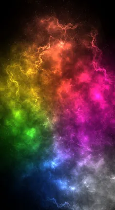 سحابی 1440x2630، رنگارنگ، ابرهای انرژی، کیهان، کاغذ دیواری ابرها