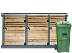 سایبان های ذخیره سازی زیبا برای سطل های زباله ، سطل های بازیافت ، دوچرخه و سوله های باغ