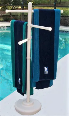 بژ رنگی - نگهدارنده حوله برای استخر ، پاسیو ، وان آبگرم ، حیاط ، حمام یا بارانداز.
