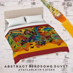پوشش لحاف King Duvet Queen طراح ملافه تختخواب هنر |  اتسی