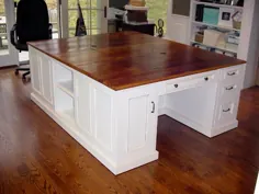 میز دو طرفه با بالای کاج اصلاح شده