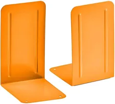 Acrimet Premium Metal Bookends (Heavy Duty) (نارنجی رنگ) (1 جفت)