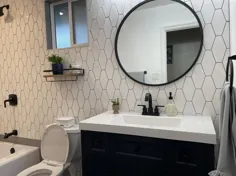 مورب بهتر 24 اینچ. عرض 24 24 اینچ. آینه لاغری حمام دور قاب لاستیکی در Black-19002 - انبار خانه