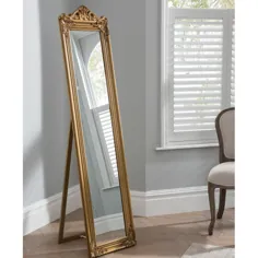 آینه تمام طول طلایی آینه ایستاده کف الیزابت