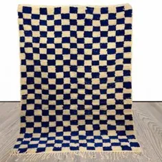 فرش بربری شطرنجی مراکشی ، فرش شطرنجی مراکش ، فرش بزرگ شطرنجی Morrocan!