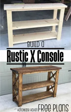 پروژه های آسان نجاری - کنسول Rustic X - پروژه های جالب چوب DIY برای مبتدیان ... #WoodWorking - ایده های چوب
